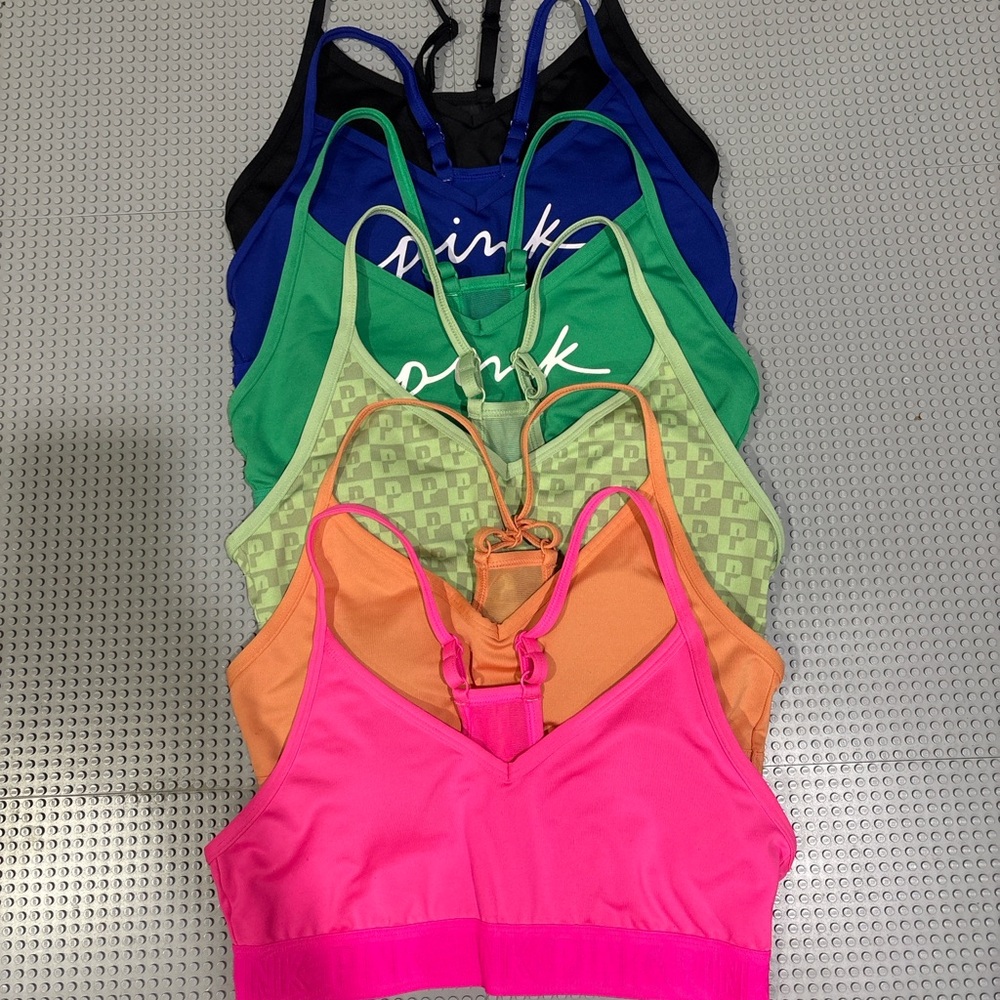 ⭐7 PINK Active Sports Bras Size Small – Same Style, Multiple Colors